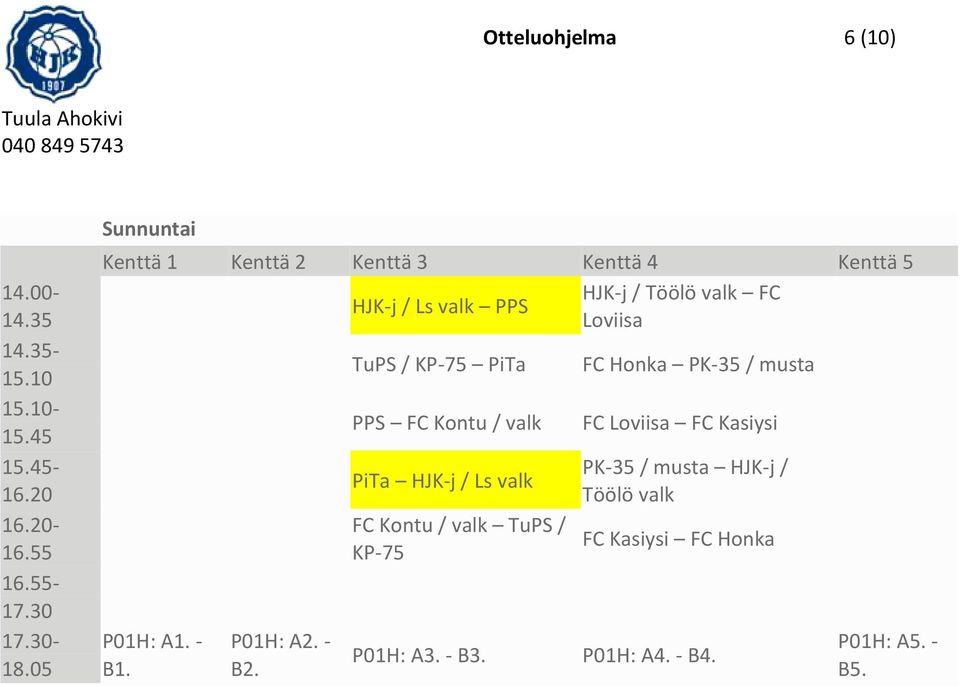 - B1. P01H: A2. - B2.