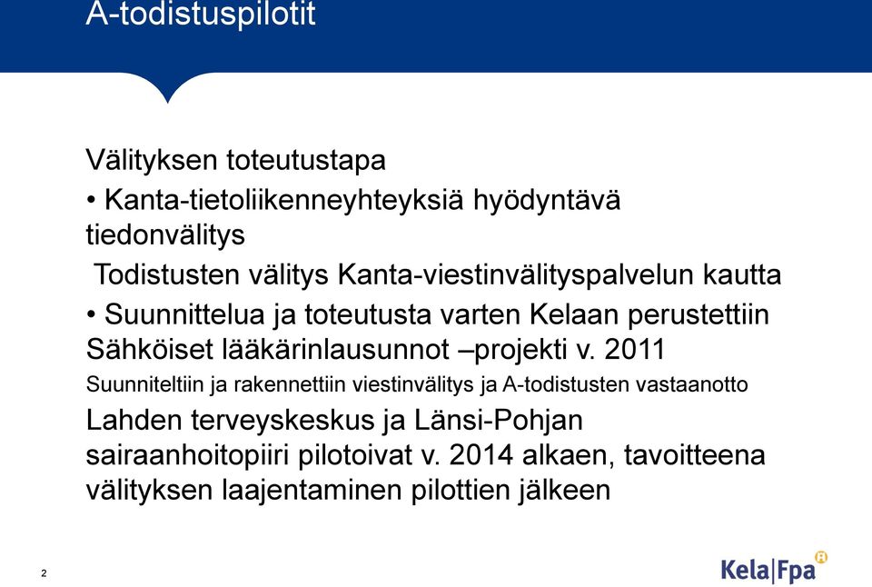 lääkärinlausunnot projekti v.