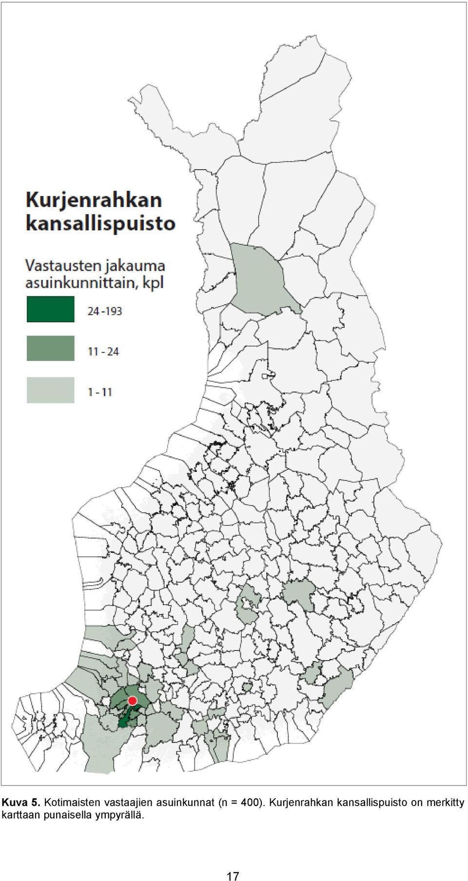 asuinkunnat (n = 400).