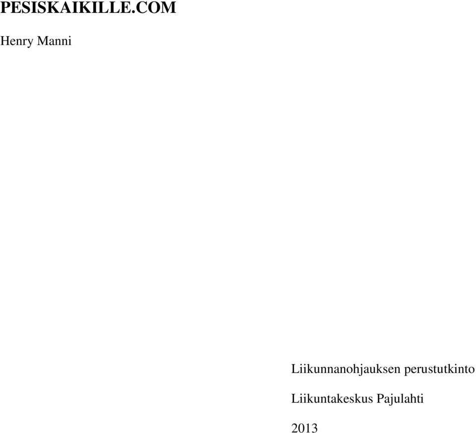 Liikunnanohjauksen
