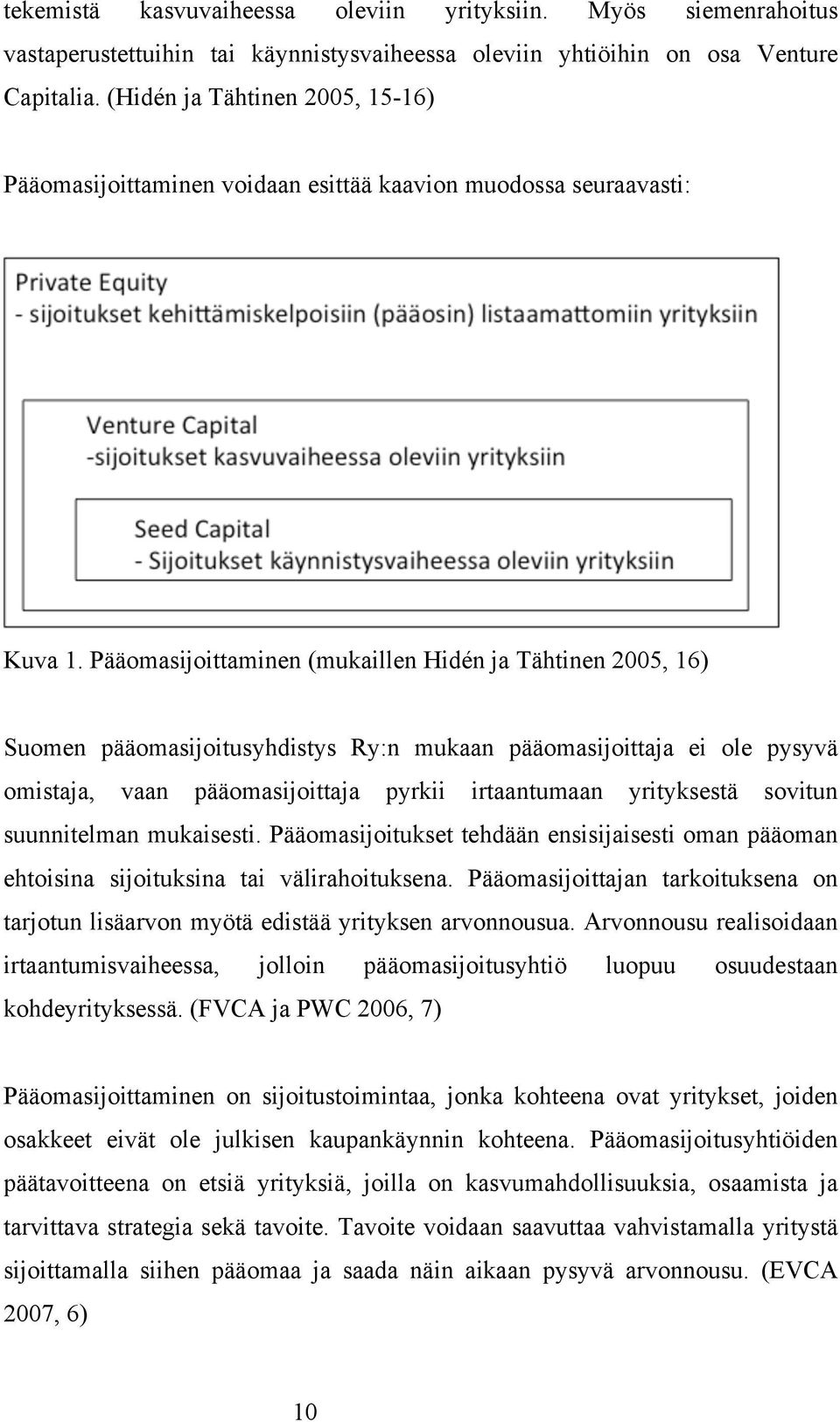 Pääomasijoittaminen (mukaillen Hidén ja Tähtinen 2005, 16) Suomen pääomasijoitusyhdistys Ry:n mukaan pääomasijoittaja ei ole pysyvä omistaja, vaan pääomasijoittaja pyrkii irtaantumaan yrityksestä