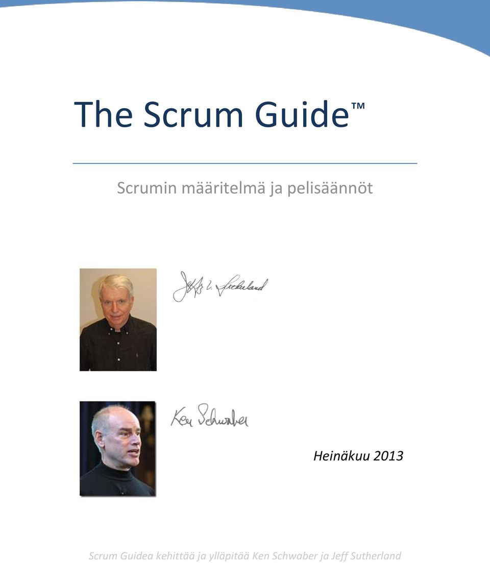 Heinäkuu 2013 Scrum Guidea