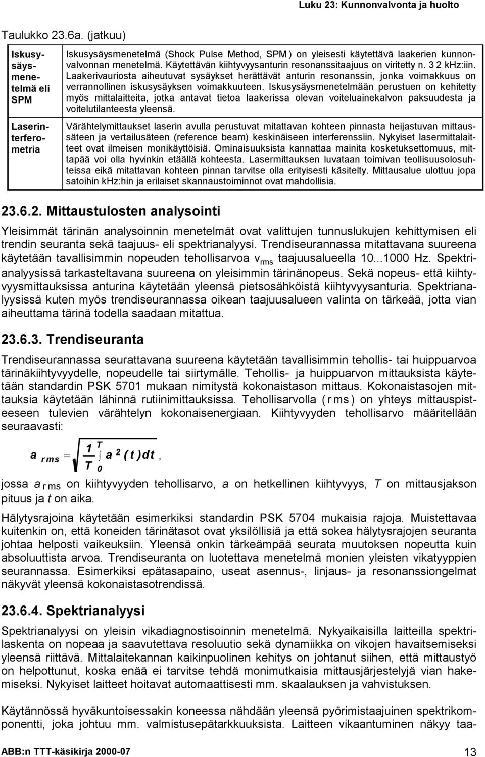 Iskusysäysmenetelmään perustuen on kehitetty myös mittlitteit, jotk ntvt tieto lkeriss olevn voiteluineklvon pksuudest j voitelutilnteest yleensä.