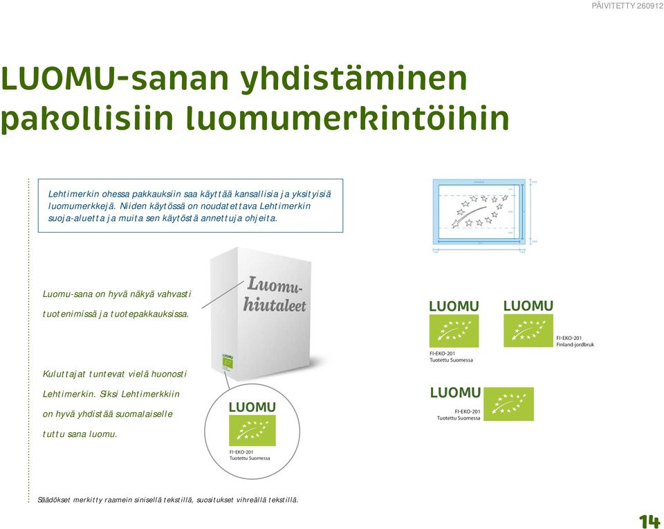 Luomu-sana on hyvä näkyä vahvasti tuotenimissä ja tuotepakkauksissa. Kuluttajat tuntevat vielä huonosti Lehtimerkin.