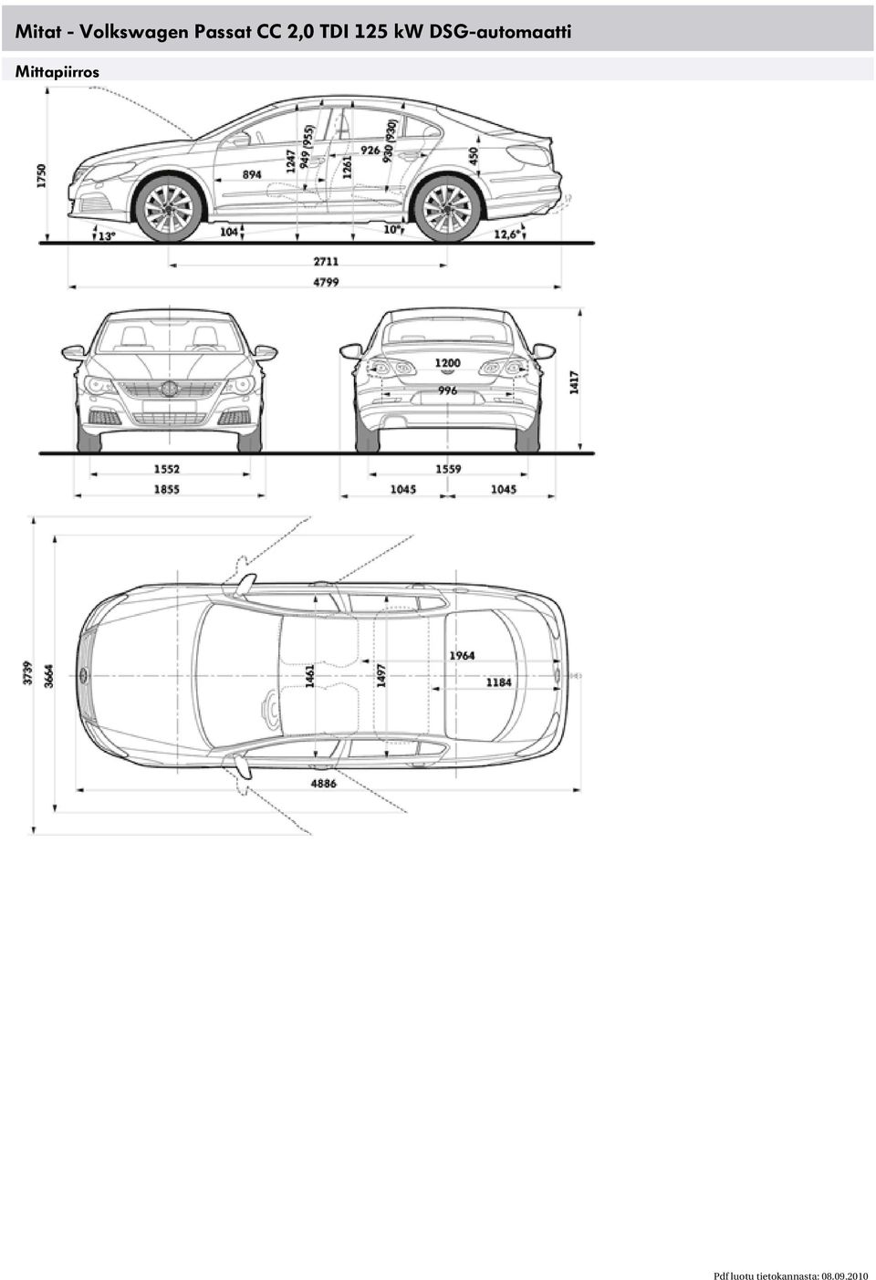 CC 2,0 TDI 125 kw