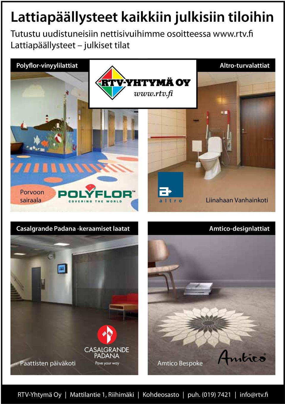 fi Lattiapäällysteet julkiset tilat Polyflor-vinyylilattiat Altro-turvalattiat Porvoon sairaala