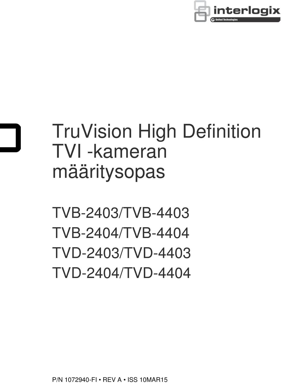 TVB-2404/TVB-4404 TVD-2403/TVD-4403