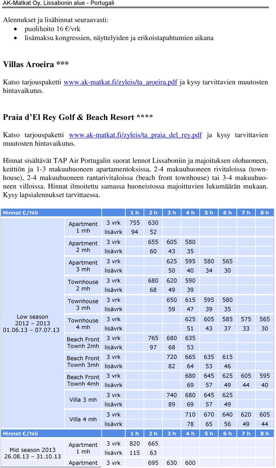 pdf ja kysy tarvittavien muutosten hintavaikutus.