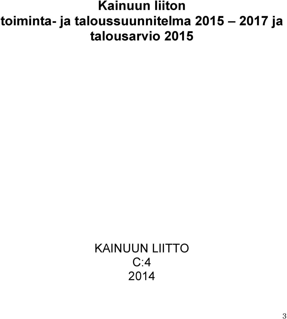 2017 ja talousarvio 2015