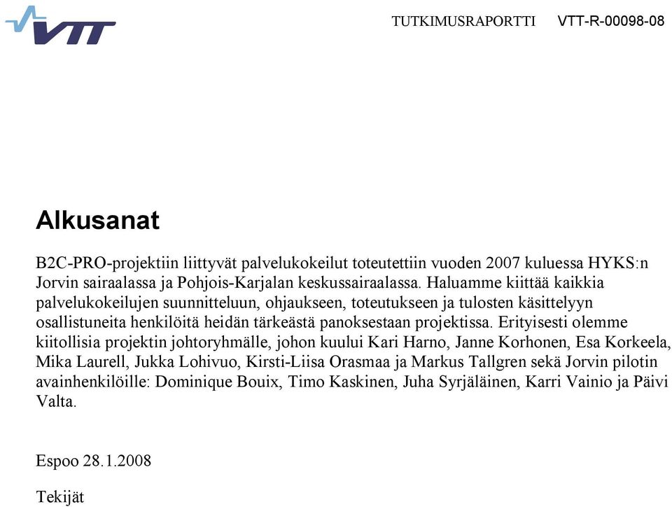 projektissa.