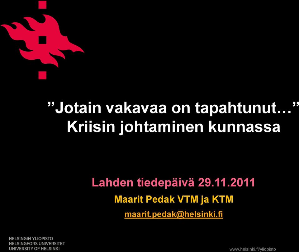 Lahden tiedepäivä 29.11.