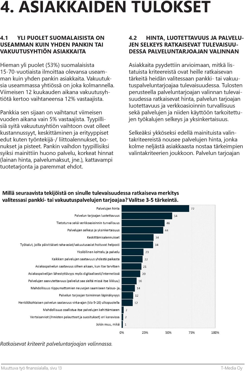 Vakuutuksia useammassa yhtiössä on joka kolmannella. Viimeisen 12 kuukauden aikana vakuutusyhtiötä kertoo vaihtaneensa 12% vastaajista.