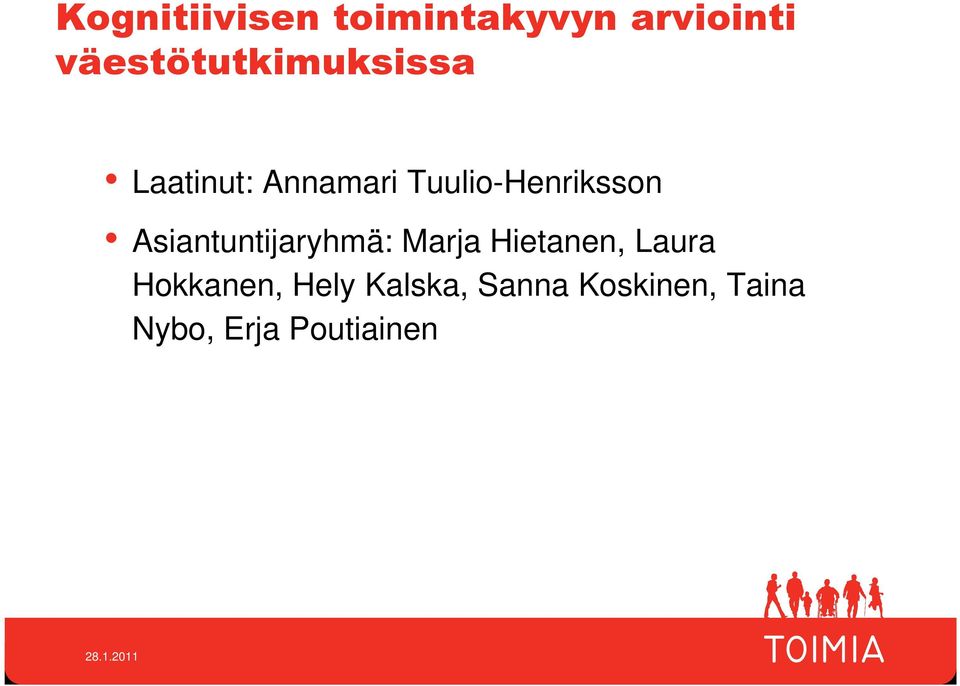 Tuulio-Henriksson Asiantuntijaryhmä: Marja