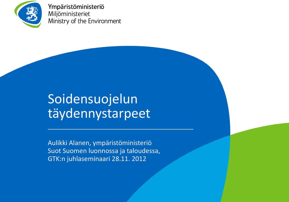 ympäristöministeriö Suot Suomen