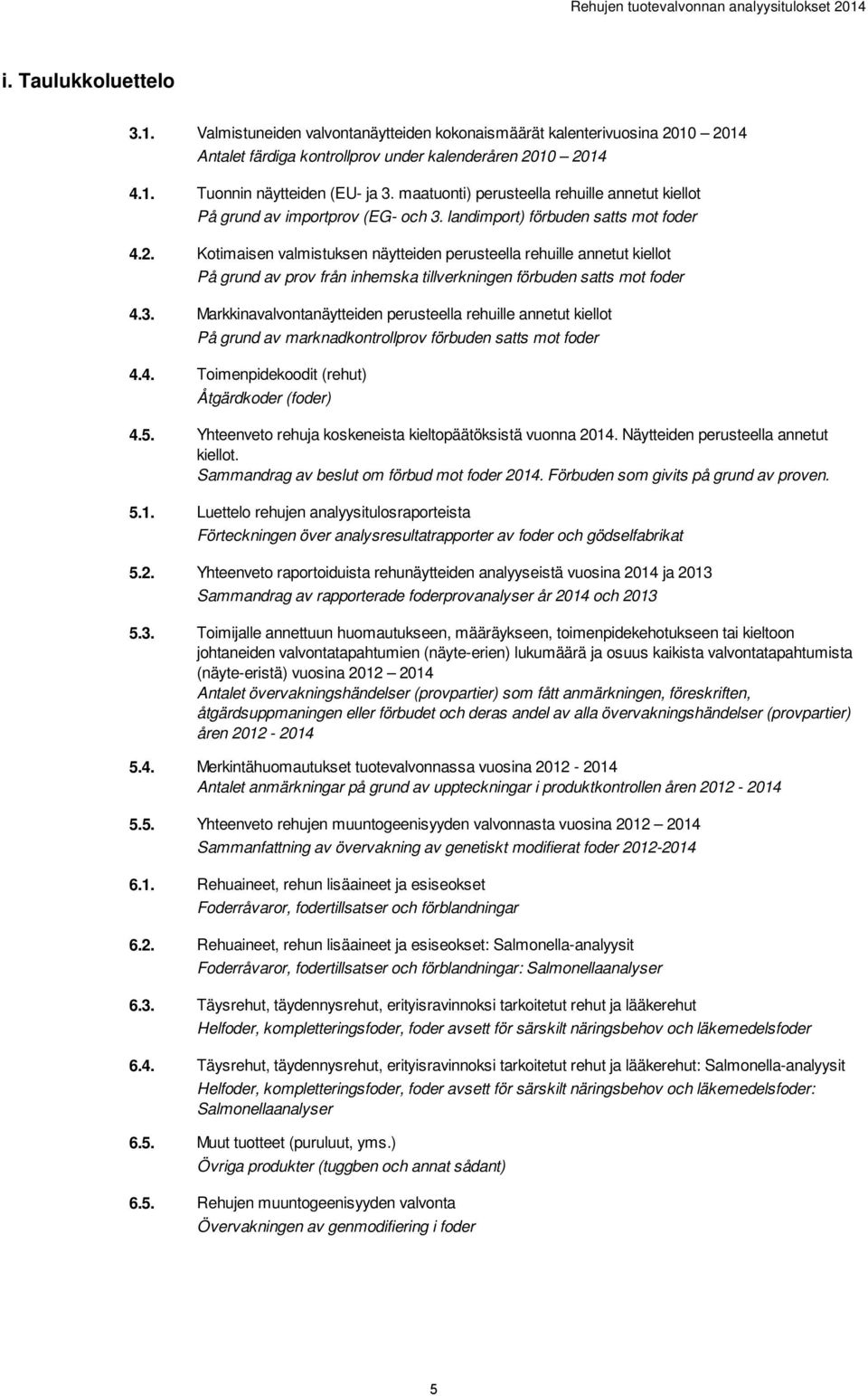 landimport) förbuden satts mot foder Kotimaisen valmistuksen näytteiden perusteella rehuille annetut kiellot På grund av prov från inhemska tillverkningen förbuden satts mot foder