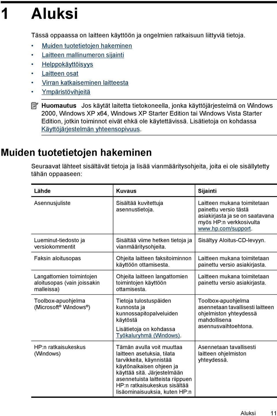 käyttöjärjestelmä on Windows 2000, Windows XP x64, Windows XP Starter Edition tai Windows Vista Starter Edition, jotkin toiminnot eivät ehkä ole käytettävissä.