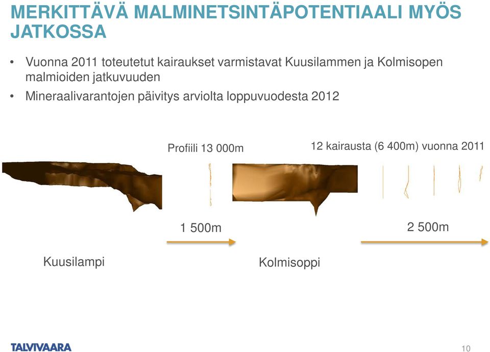 jatkuvuuden Mineraalivarantojen päivitys arviolta loppuvuodesta 2012