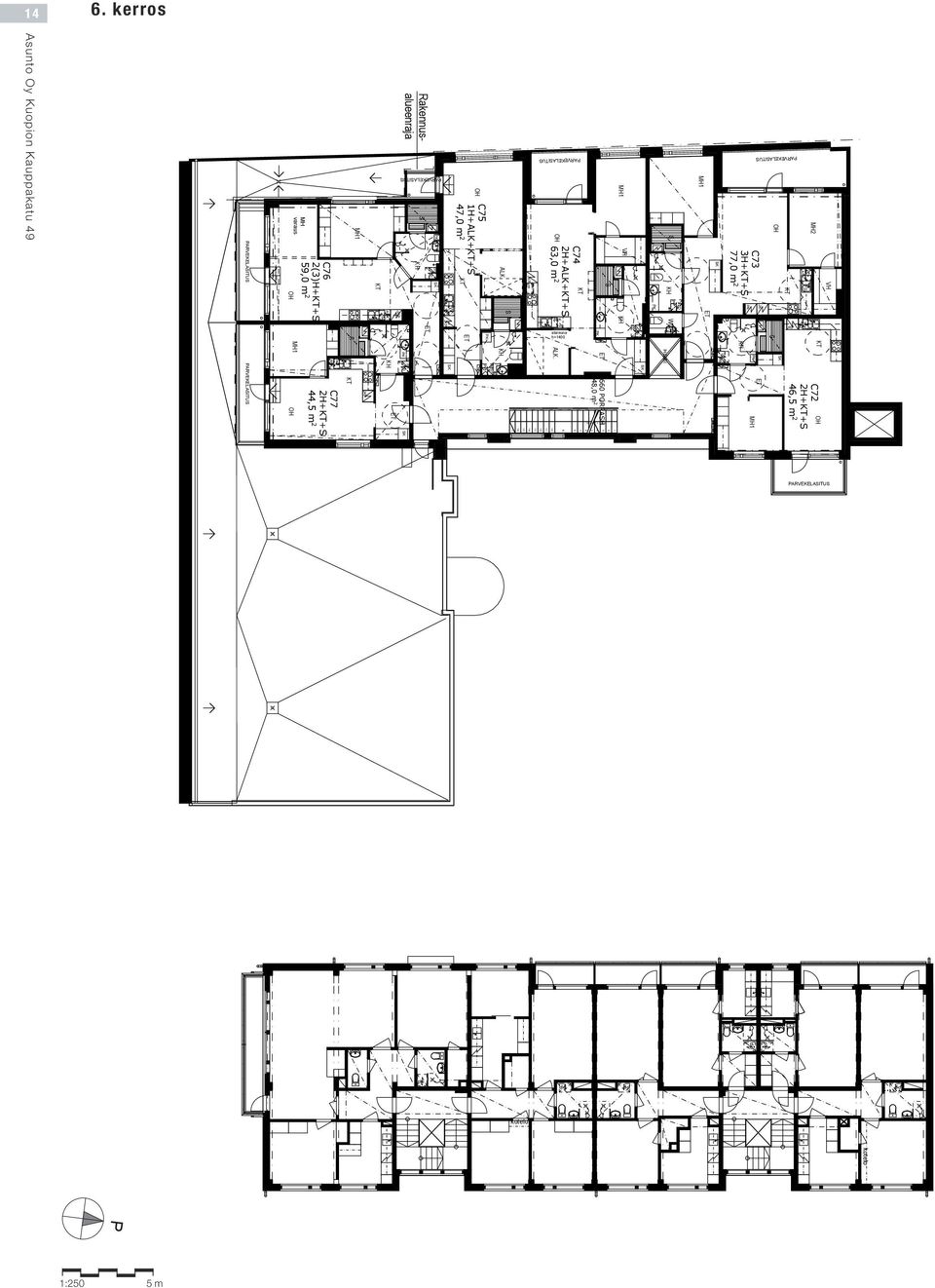 660 ORRAH 48,0 m 2 HII C73 3H++ 77,0 m 2 A C72 2H++ 46, 2 6.