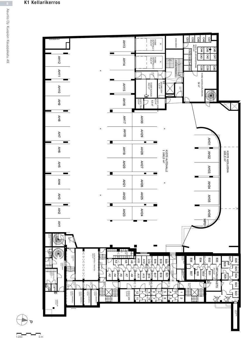 34 m 2 AH31 AH32 AH33 AH34 AH35 AH36 1061 ULU 4,0 m 2 1064 ÄHÖ 1060 ORRAH C HII 1070 AUTALLI 1 168,0 m 2 1065 AUTOTALLI 1 20,0 m 2 1066 AUTOTALLI 2 20,0 m 2 1067 ÄYT.