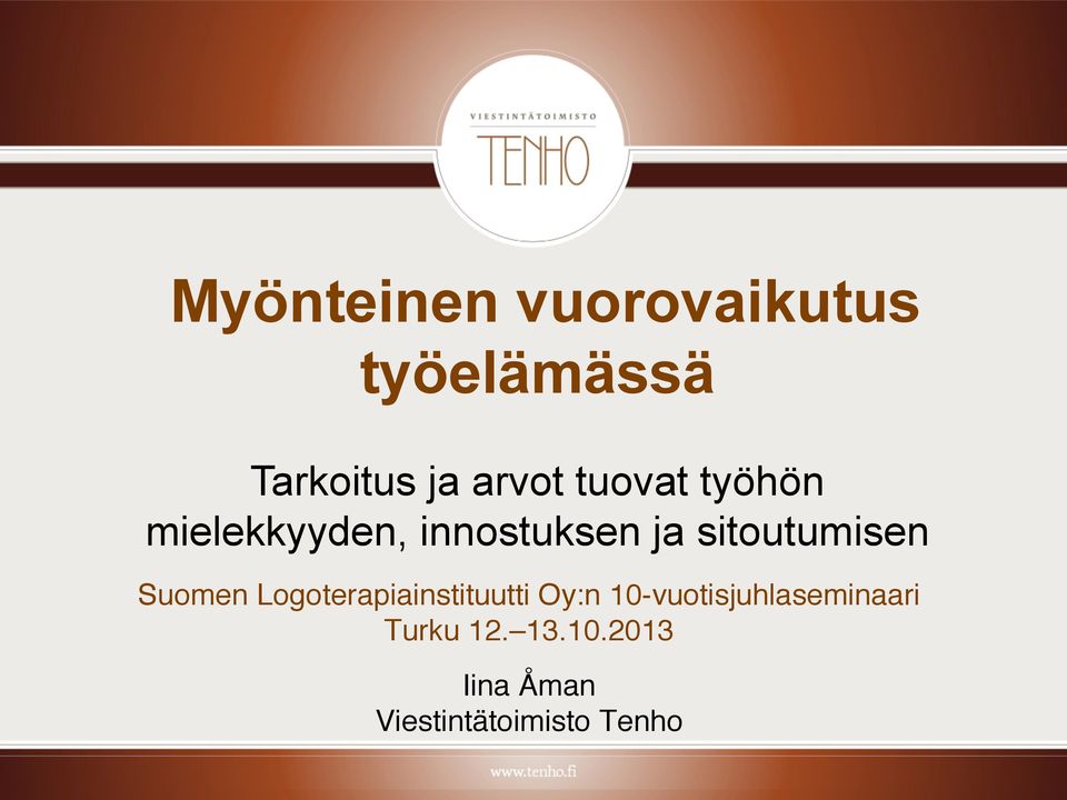 Suomen Logoterapiainstituutti Oy:n