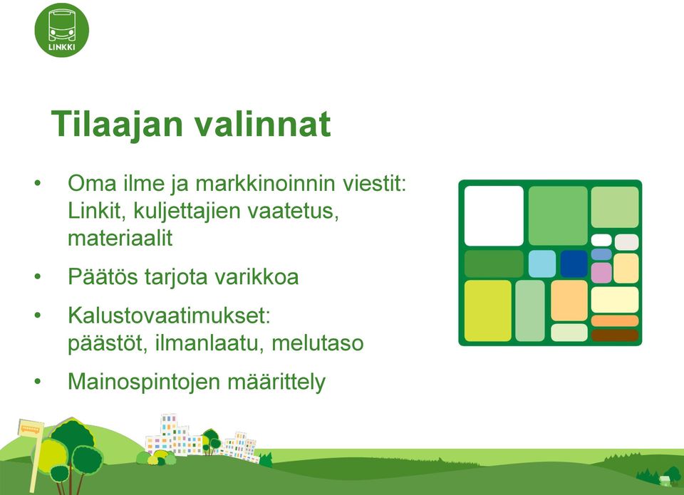 materiaalit Päätös tarjota varikkoa