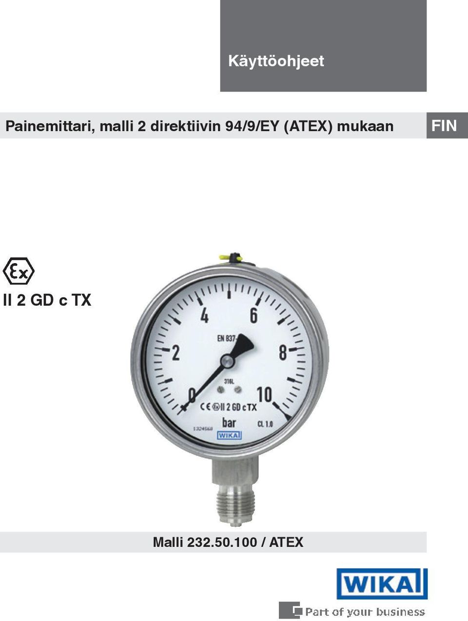 94/9/EY (ATEX) mukaan II 2