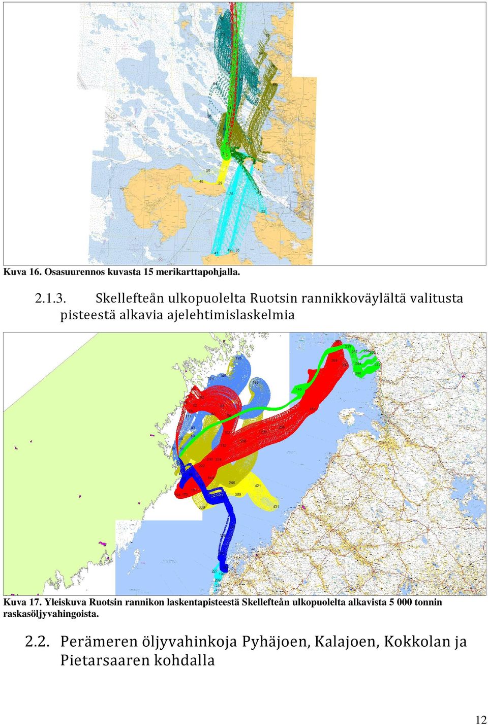 ajelehtimislaskelmia Kuva 17.