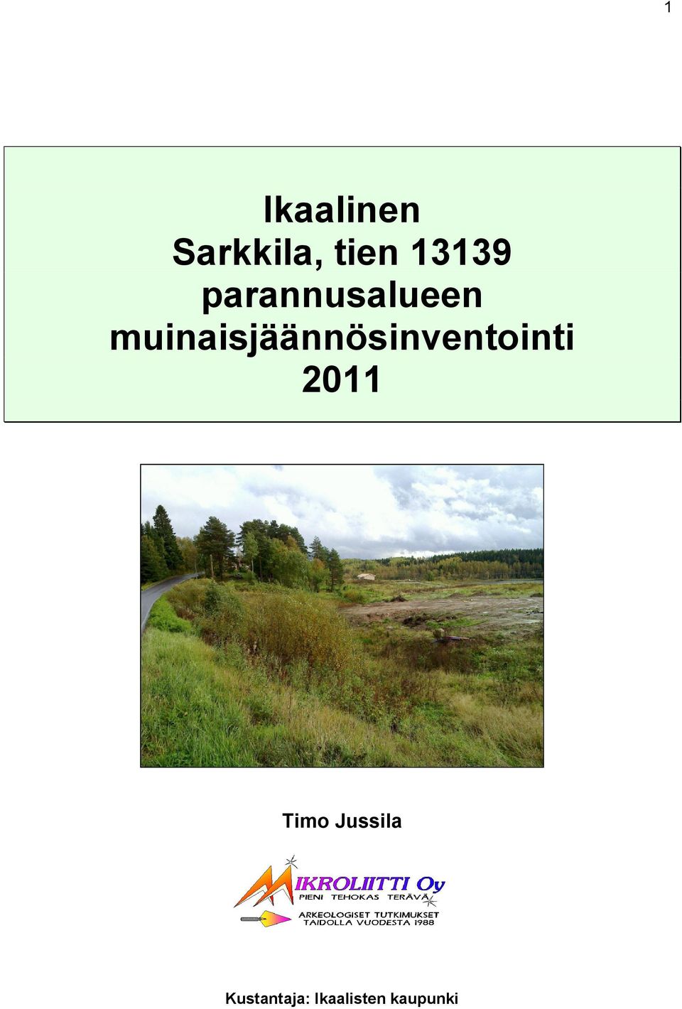 muinaisjäännösinventointi 2011