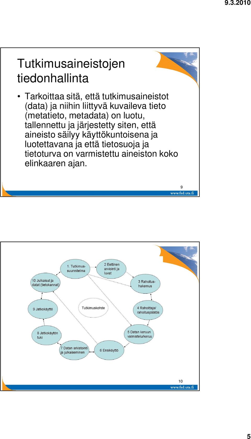 tallennettu ja järjestetty siten, että aineisto säilyy käyttökuntoisena ja