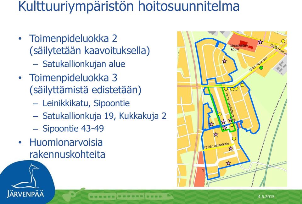 Toimenpideluokka 3 (säilyttämistä edistetään) Leinikkikatu,