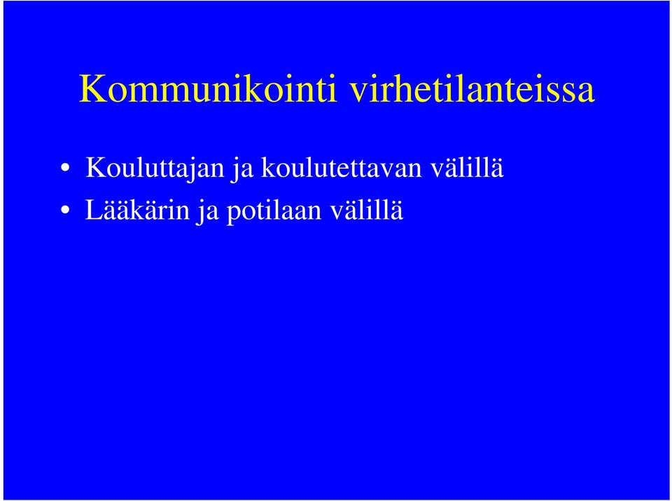 Kouluttajan ja