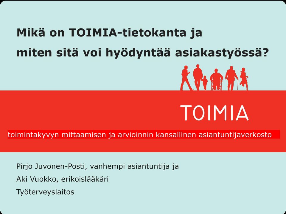 toimintayvyn mittaamisen ja arvioinnin ansallinen
