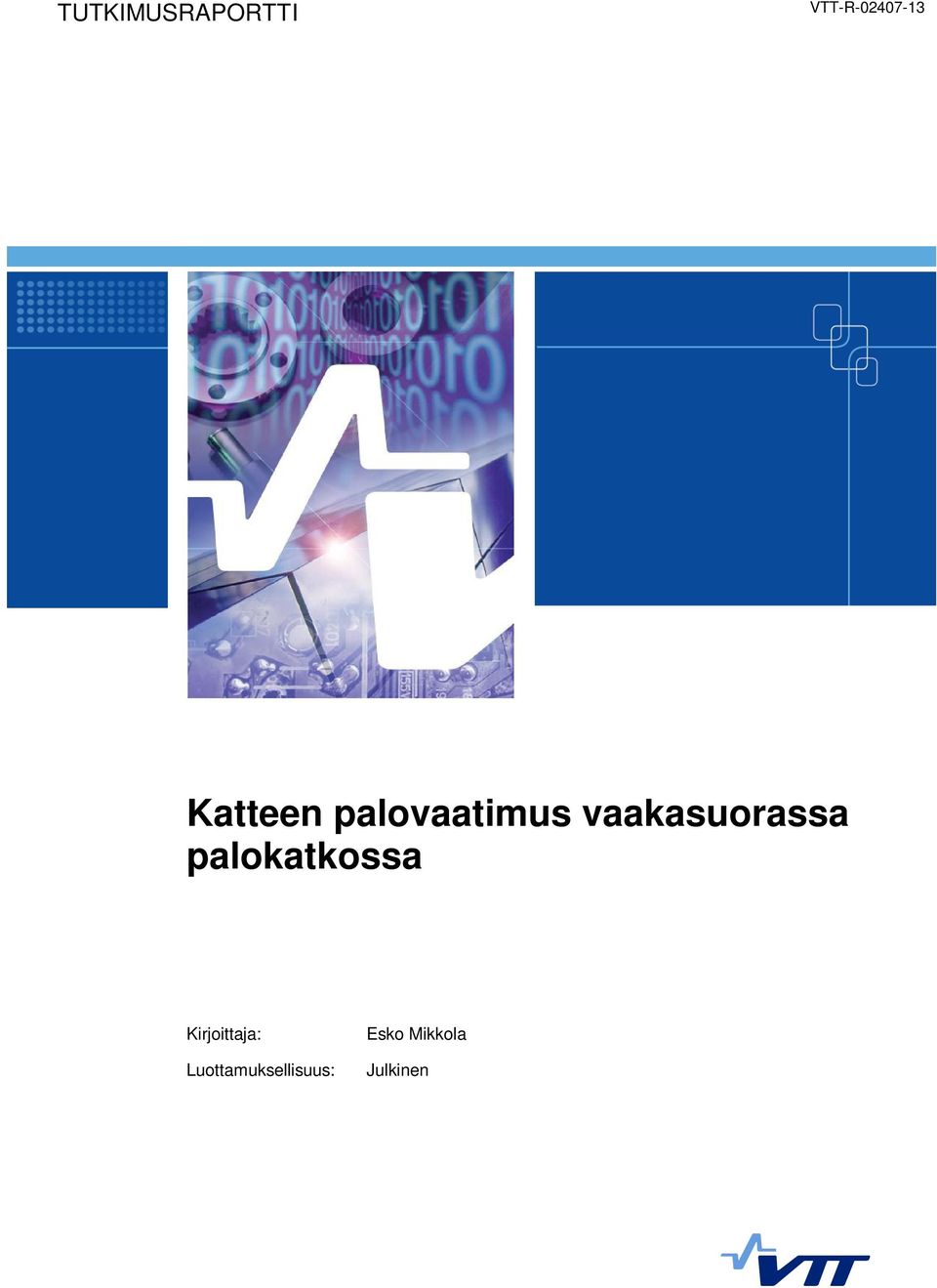 vaakasuorassa palokatkossa