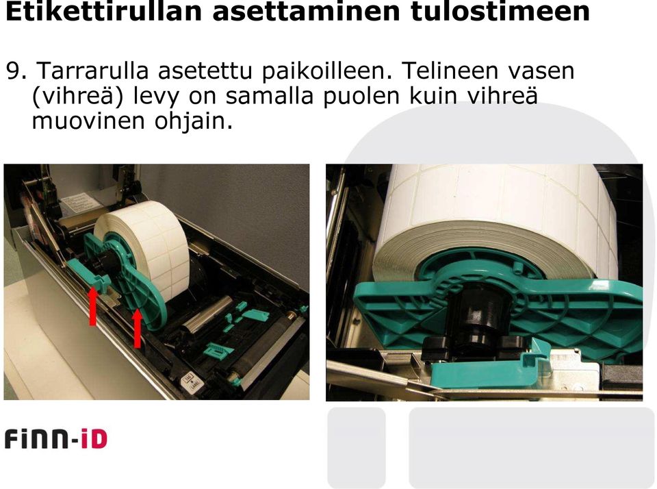 Tarrarulla asetettu paikoilleen.