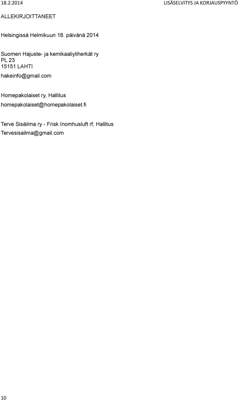 LAHTI hakeinfo@gmail.