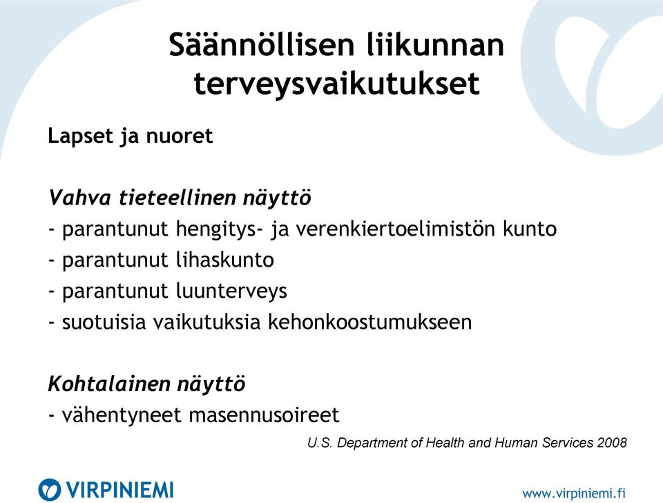 lihaskunto - parantunut luunterveys - suotuisia vaikutuksia kehonkoostumukseen