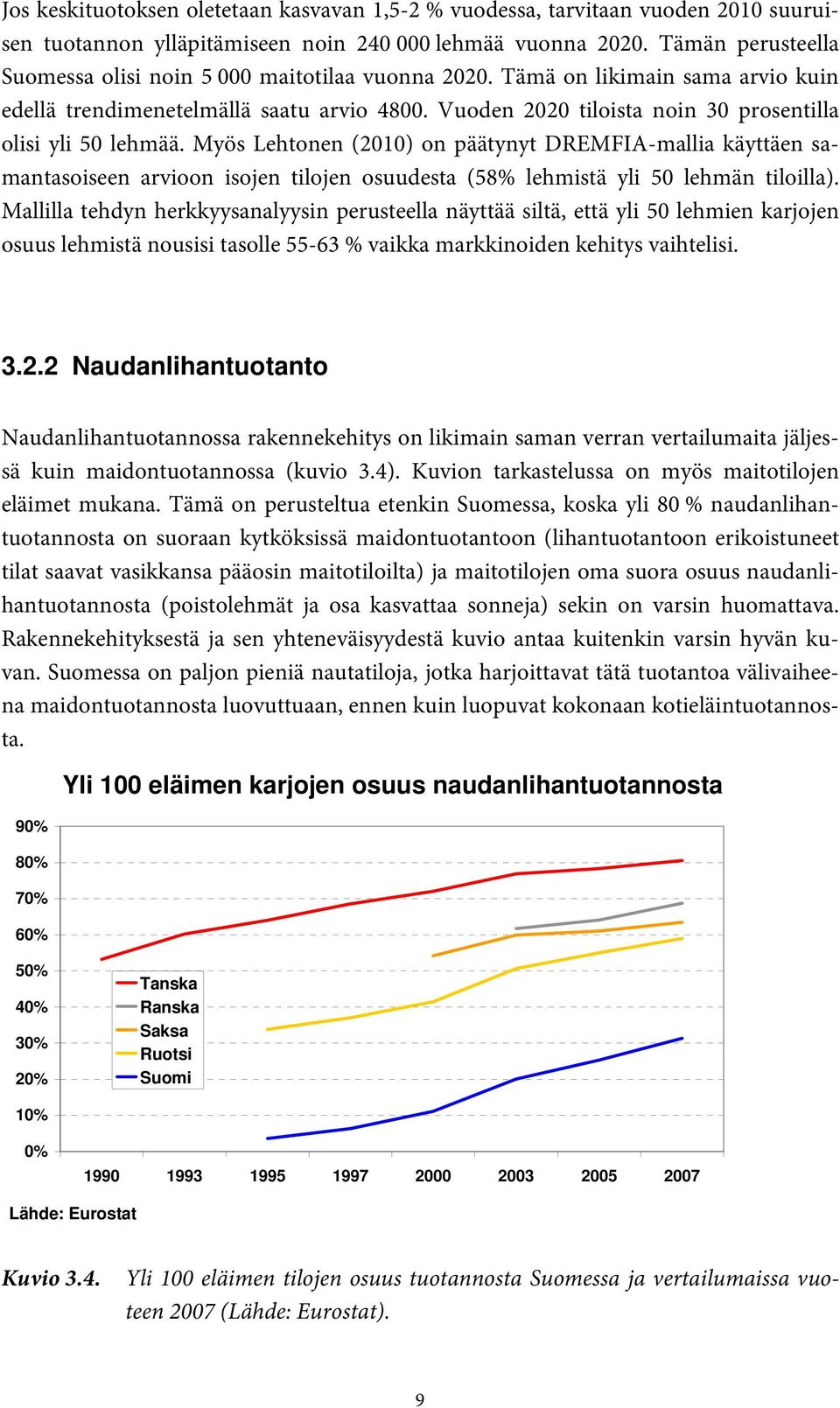 Vuoden 2020 tiloista noin 30 prosentilla olisi yli 50 lehmää.