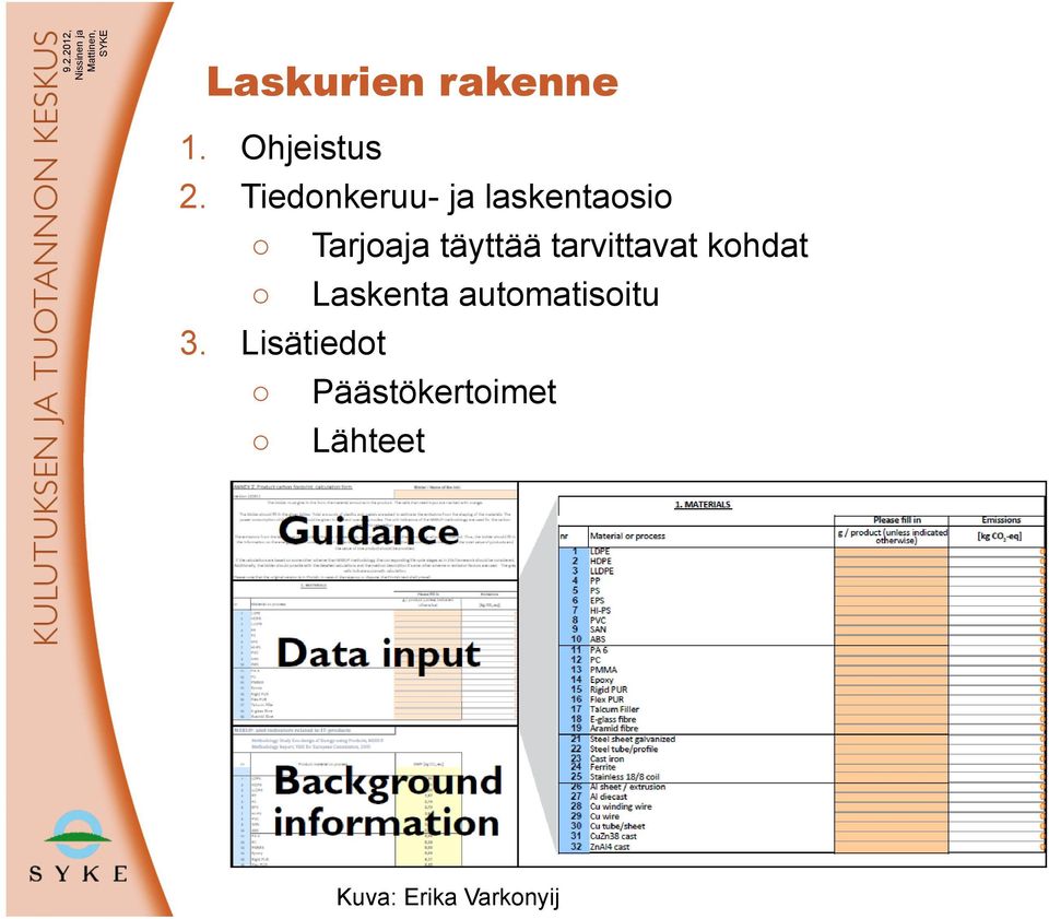 tarvittavat kohdat Laskenta automatisoitu 3.