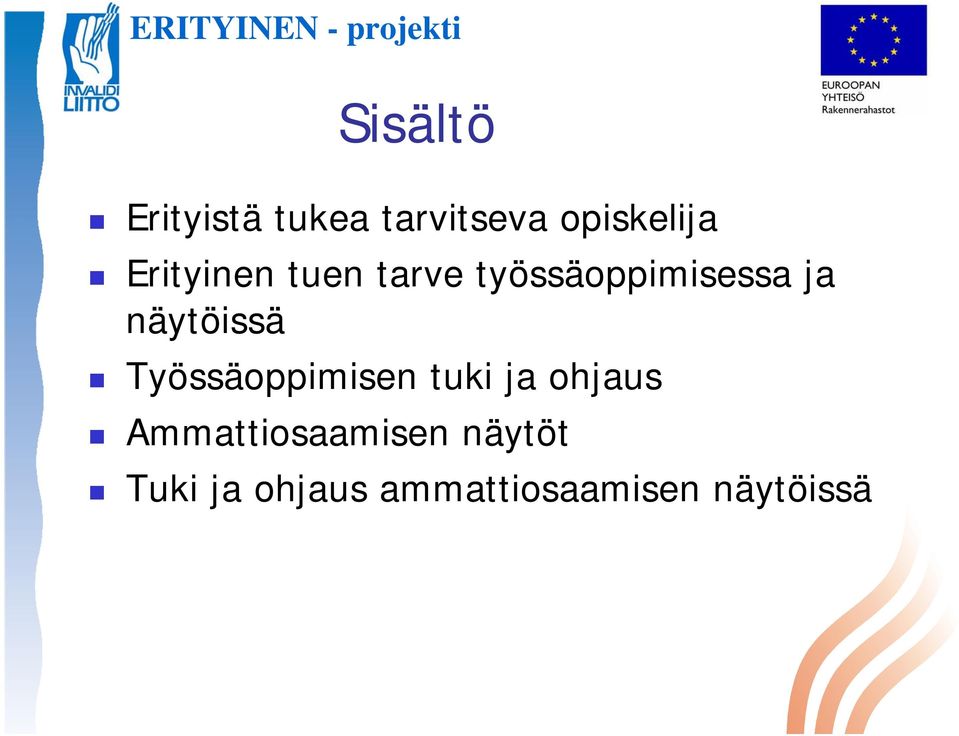 näytöissä Työssäoppimisen tuki ja ohjaus