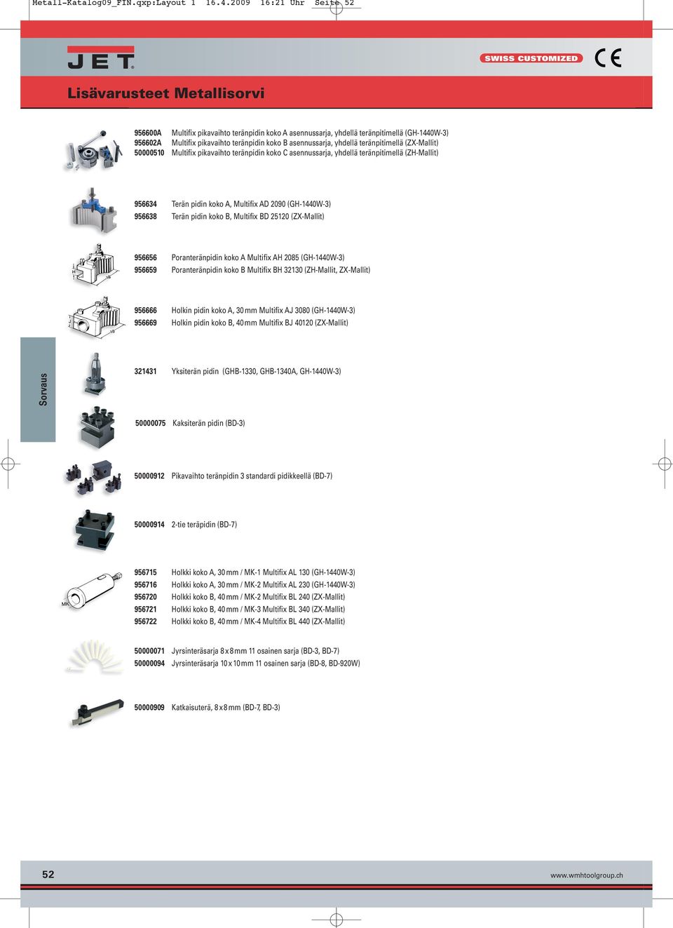 koko B, Multifix BD 25120 (ZX-Mallit) 956656 Poranteränpidin koko A Multifix AH 2085 (GH-1440W-3) 956659 Poranteränpidin koko B Multifix BH 32130 (ZH-Mallit, ZX-Mallit) 956666 Holkin pidin koko A, 30