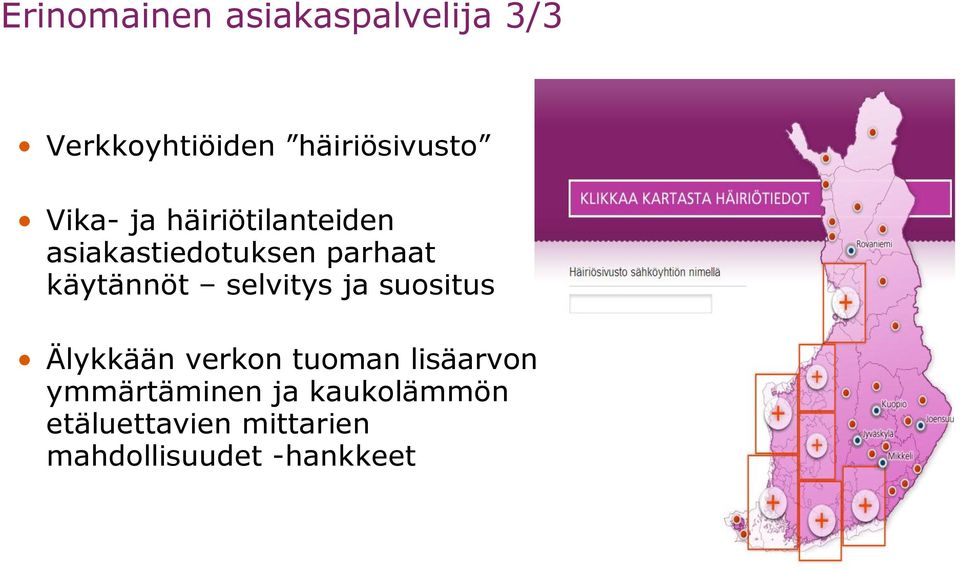 selvitys ja suositus Älykkään verkon tuoman lisäarvon