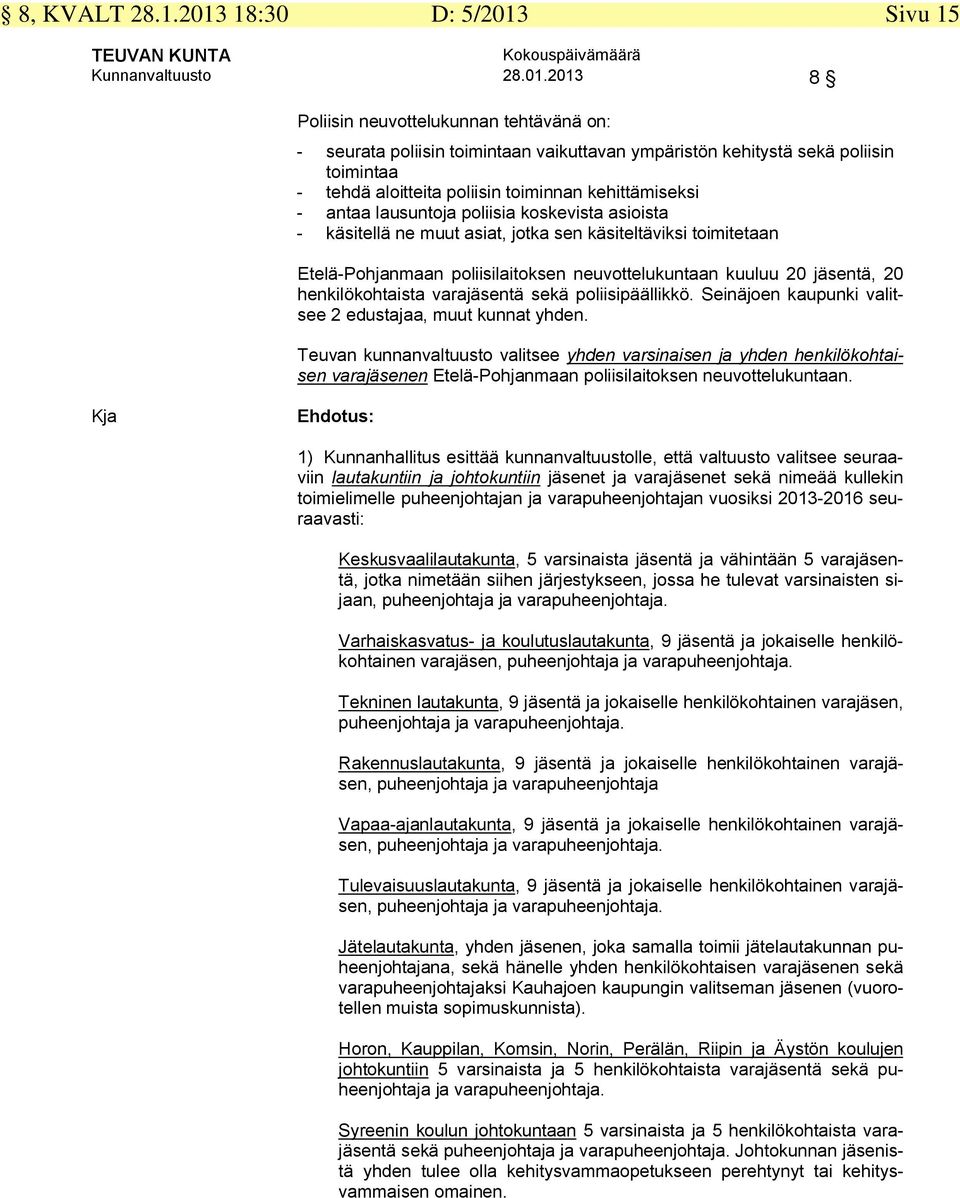 Sivu 15 Kunnanvaltuusto 28.01.