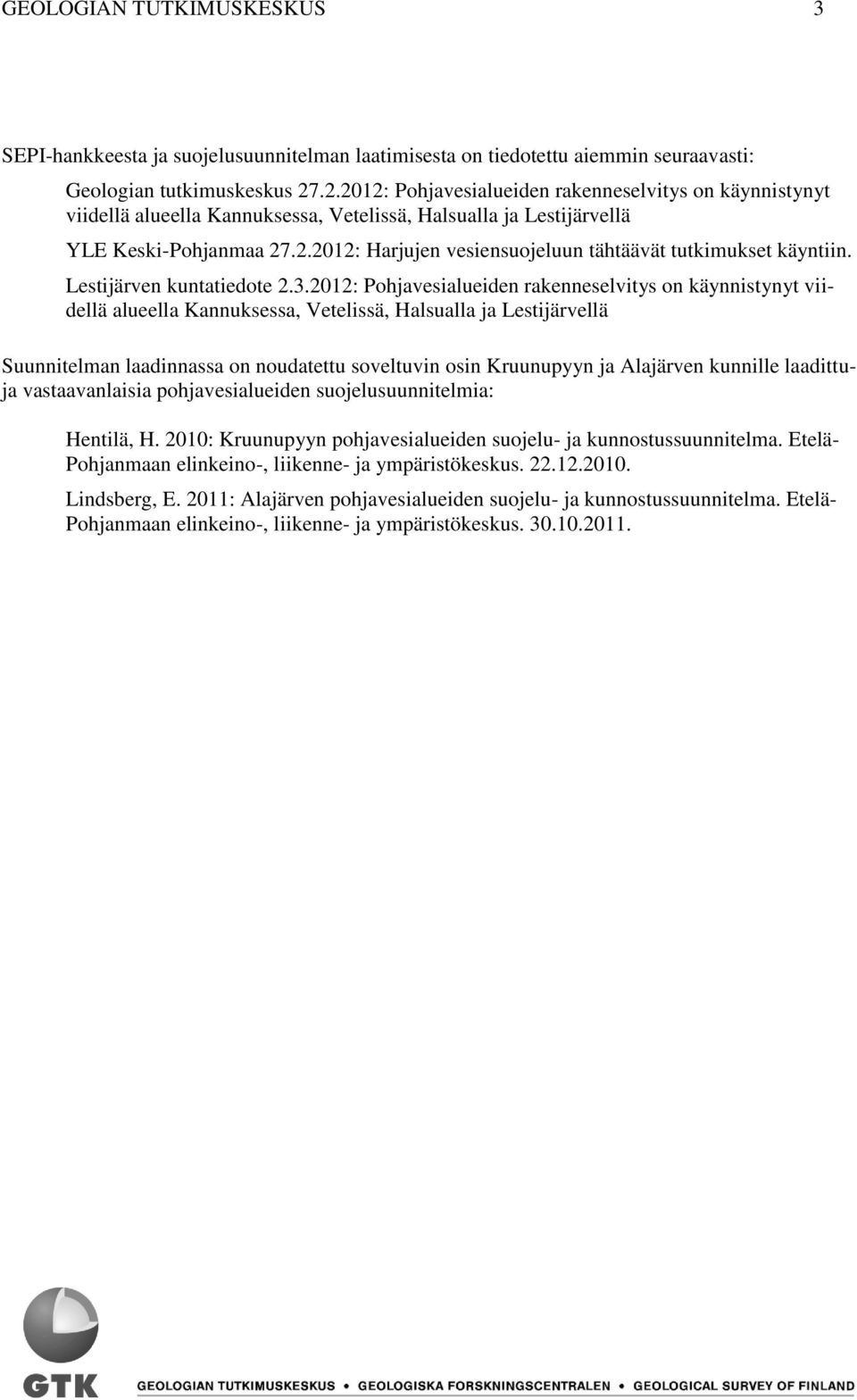 Lestijärven kuntatiedote 2.3.