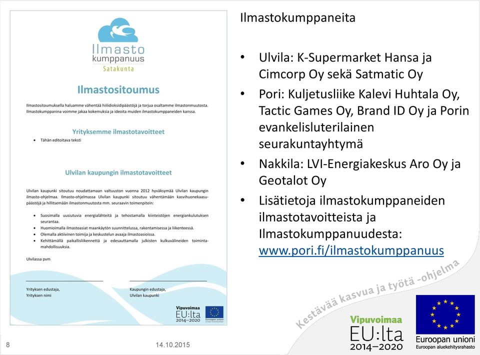 evankelisluterilainen seurakuntayhtymä Nakkila: LVI-Energiakeskus Aro Oy ja Geotalot Oy