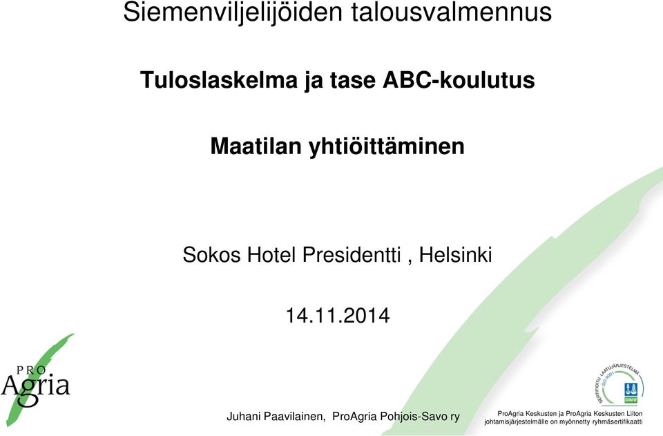 tase ABC-koulutus Maatilan