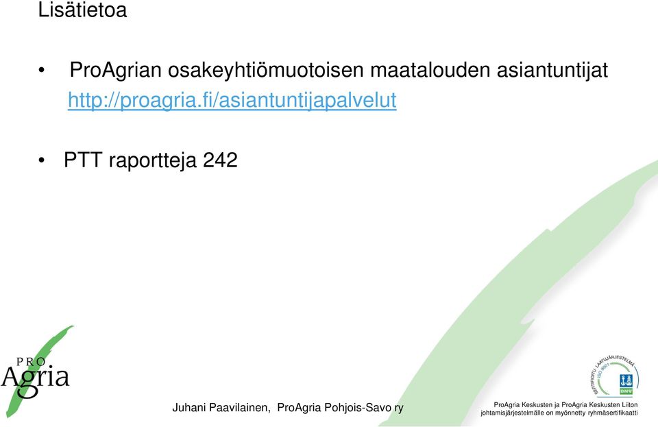 asiantuntijat http://proagria.