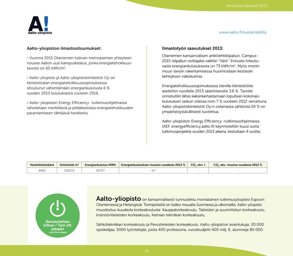 Aalto-yliopiston Energy Efficiency -tutkimusohjelmassa rahoitetaan merkittäviä ja pitkäkestoisia energiatehokkuuden parantamiseen tähtääviä hankkeita.