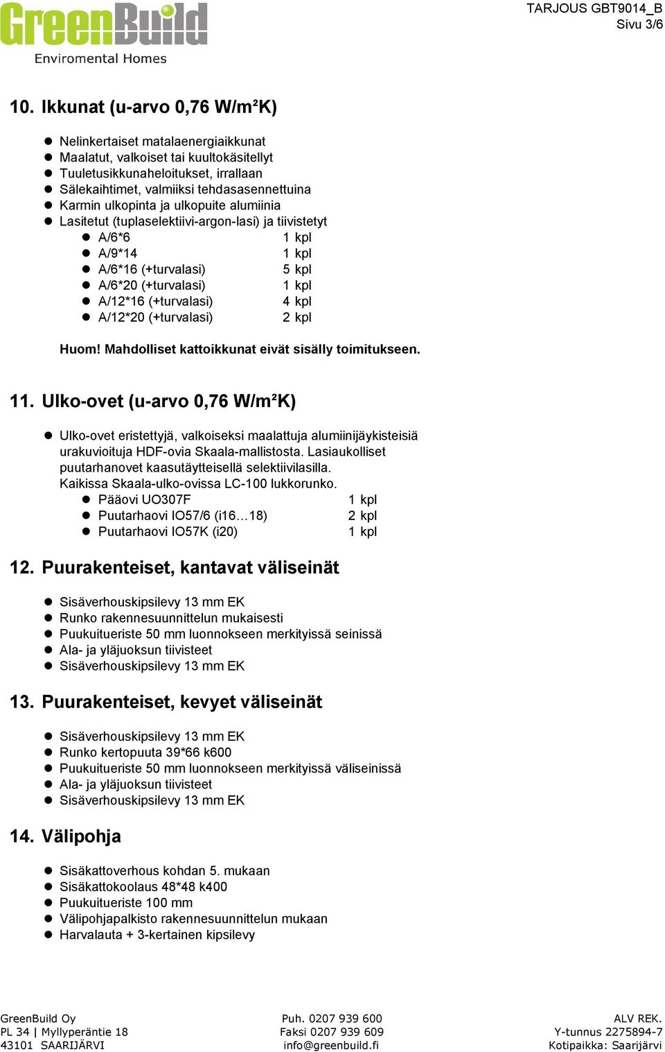 ulkopinta ja ulkopuite alumiinia Lasitetut (tuplaselektiivi-argon-lasi) ja tiivistetyt A/6*6 A/9*14 A/6*16 (+turvalasi) 5 kpl A/6*20 (+turvalasi) A/12*16 (+turvalasi) 4 kpl A/12*20 (+turvalasi) 2 kpl