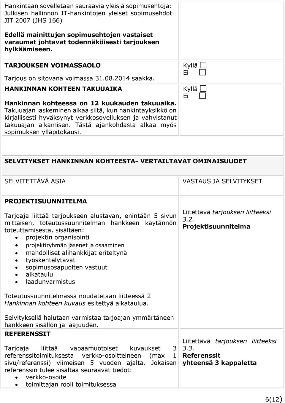 Takuuajan laskeminen alkaa siitä, kun hankintayksikkö on kirjallisesti hyväksynyt verkkosovelluksen ja vahvistanut takuuajan alkamisen. Tästä ajankohdasta alkaa myös sopimuksen ylläpitokausi.