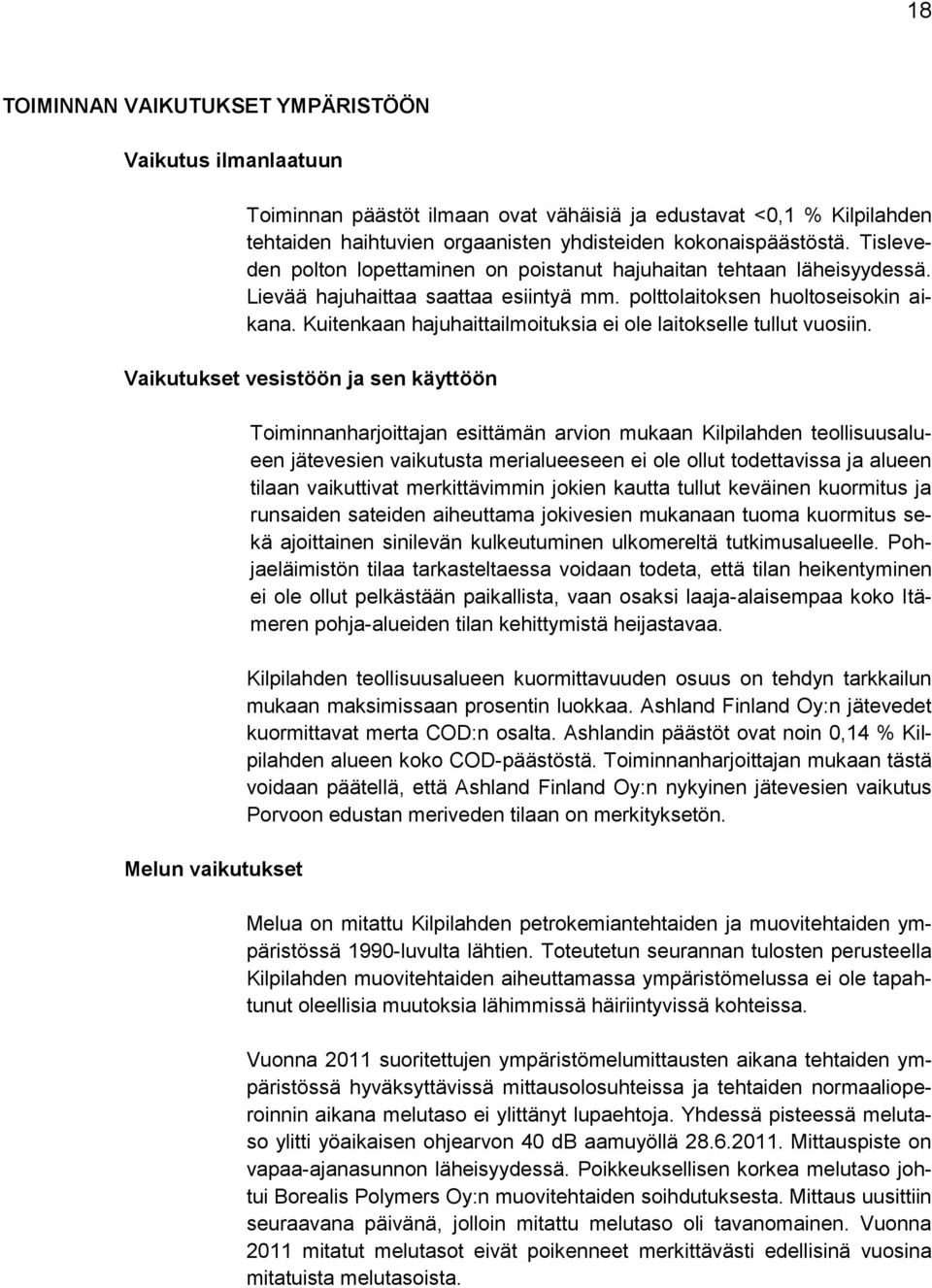Kuitenkaan hajuhaittailmoituksia ei ole laitokselle tullut vuosiin.